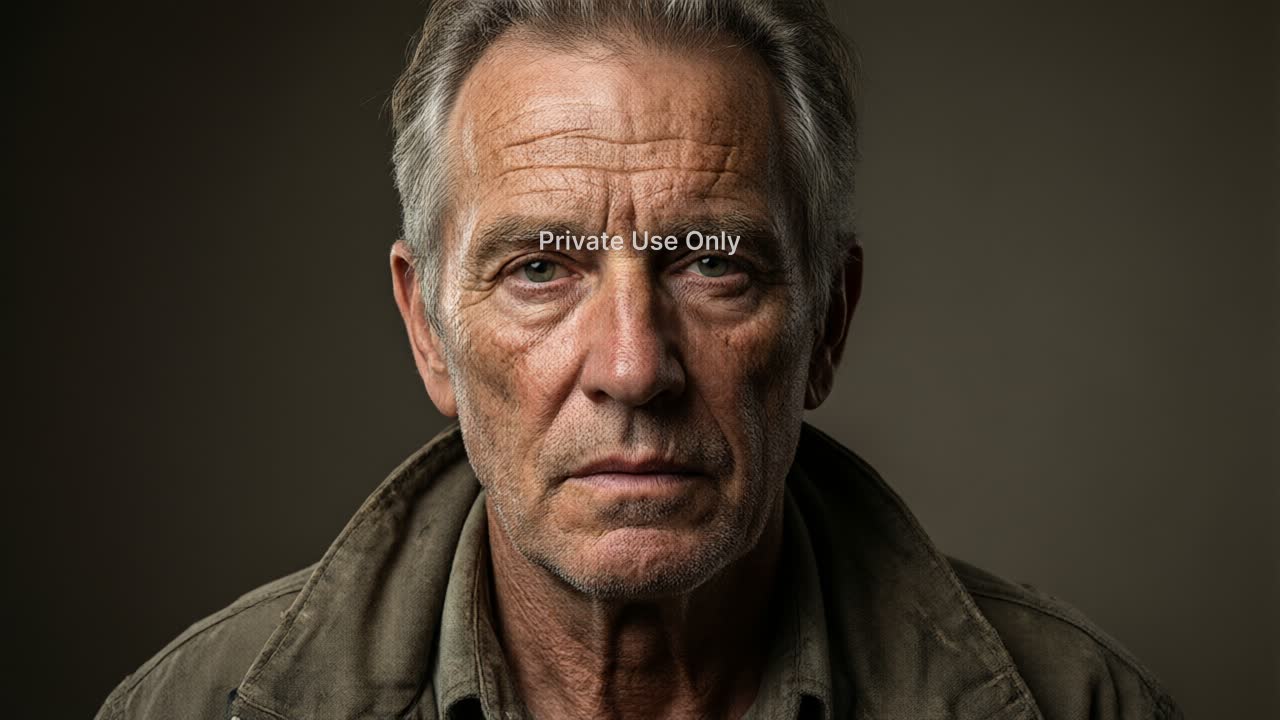Elderly fisherman portrait generated by Senzia